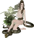 woman with snakes 