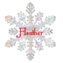 snow flake with name Heather