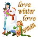 i love winter i love snowman