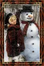 Snowman and Girl