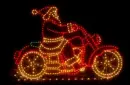 Santa with motorcycle animated