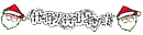 Merry christmas with santa claus text