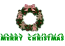  merry x'mas  text with animated graphic