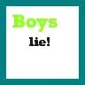 Boys lie