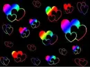 Rainbow and Black Heart Background