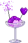 Amazing sparkling purple icecream