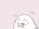 seal eating cake