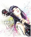 asian girl guitar