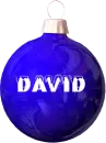 christmas bulb with name david