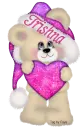 Santa Bear PinkPurple Heart - Trishna