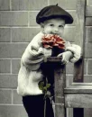boy with roses