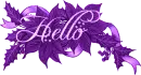 purple hello