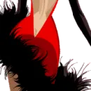 woman in dress walking away