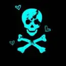 Pretty Skull With Hearts