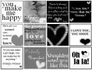Black N White Love Icons