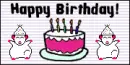 Dancing Rat Birthday Banner- Lavender