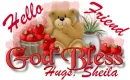 Hello Friend,  Hugs Sheila  (requested)