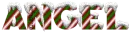 snow candy cane angel
