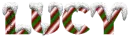 snow candy cane lucy