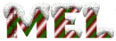 snow candy cane mel