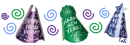 Happy new year hats divider