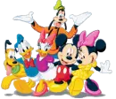 mickey and gang with name kimberly