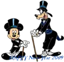 mickey and goofy happy new year 2009