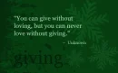 On Giving - Quote