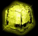 Glowing multicolored ice cube