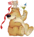Bear and Mouse Celebrating