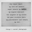 things i cannot photograph