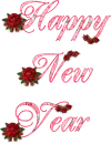 Rosey Floral Red - Happy New Year