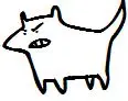 Angry dog.