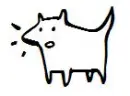 Shocked dog.