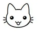 Happy white kitten.