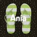 Ania with Green Flip Flop