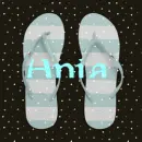 Ania with  Light Blue Flip Flop