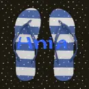 Ania with  Blue Flip Flop