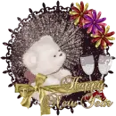New Year Wrapped Bear - Happy New Year 