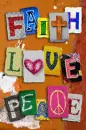 very cute misc glitter graphics of faith love & peace