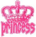 Princess glitter text & glitter graphics pink