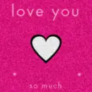 love you cute animated pink with white heart 