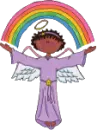 angel with rainbow