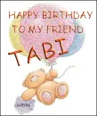 HAPPY BIRTHDAY TO MY FRIEND TABI