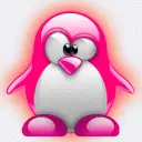 Pink Glowing Penguin