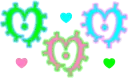 neon hearts