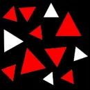 triangles red black white