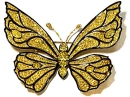 Diamond Gold Butterfly