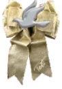 Golden bow and dove
