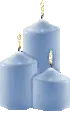 3 Blue Candles